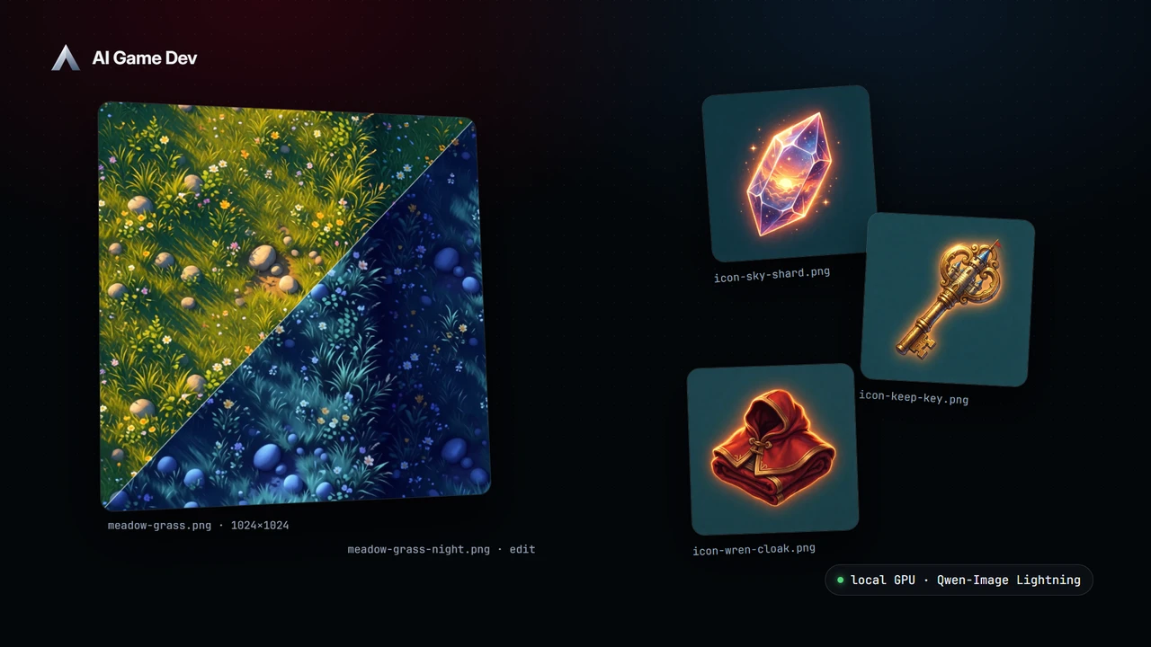 Lokale KI-Bildgenerierung für Spiele — Texturen und Icons auf deiner eigenen GPU